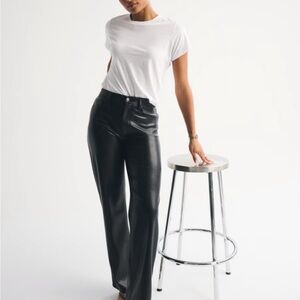 Women's Black Leather Pants